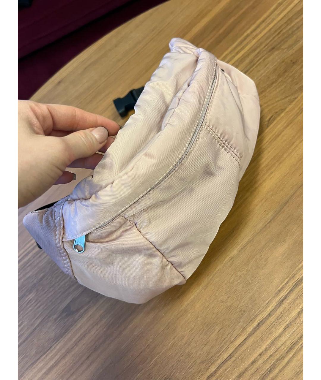 MOLO Розовая тканевая поясная сумка, фото 2