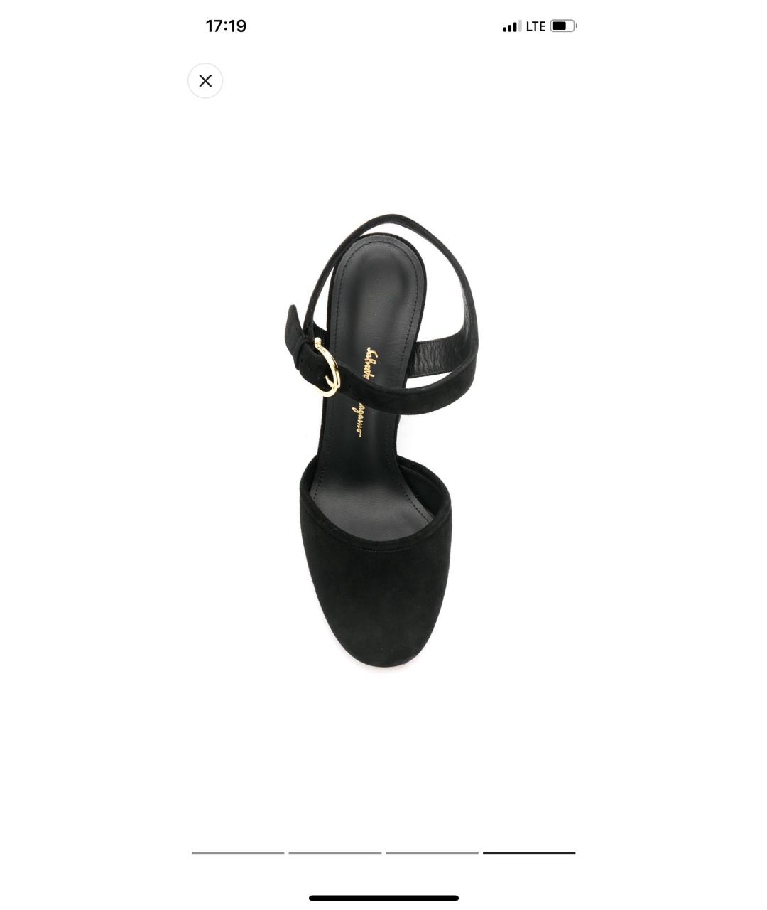 FERRAGAMO Черные замшевые туфли, фото 4
