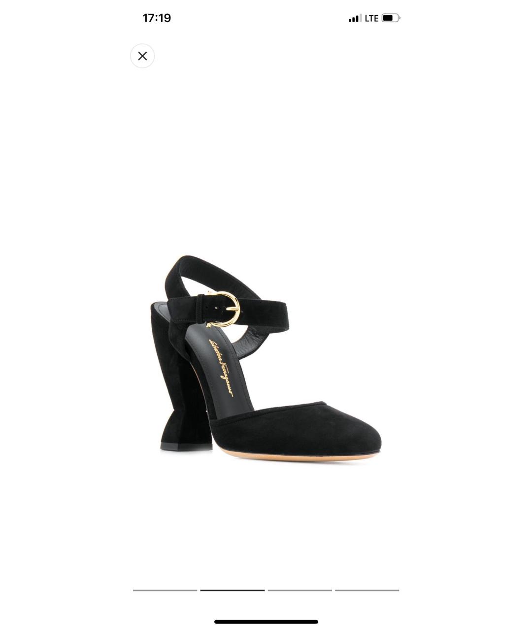 FERRAGAMO Черные замшевые туфли, фото 2