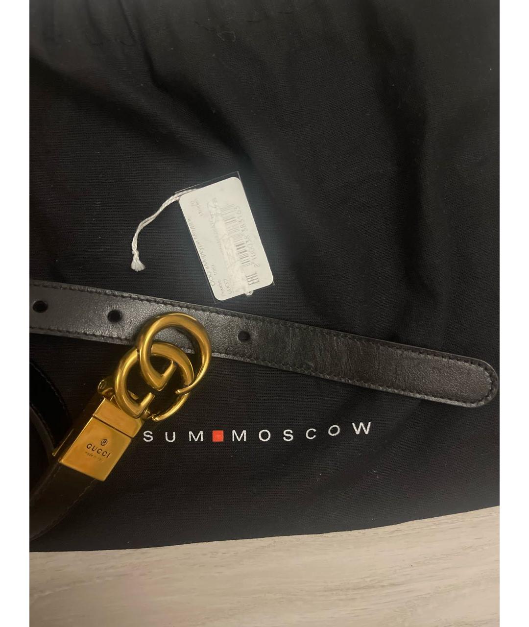 GUCCI Черный кожаный ремень, фото 6