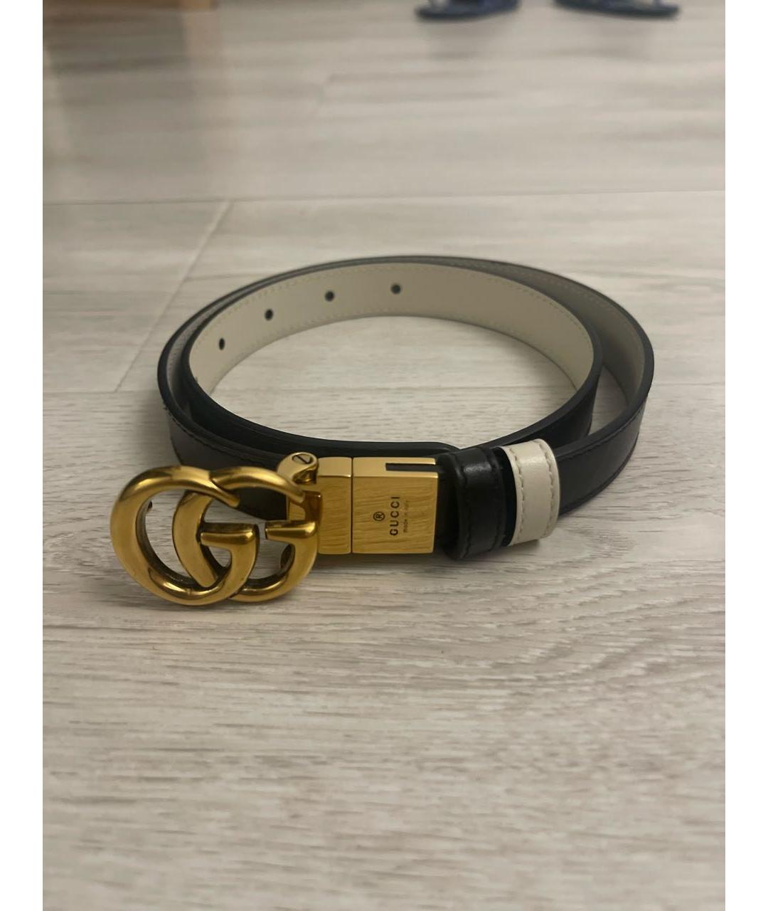 GUCCI Черный кожаный ремень, фото 8