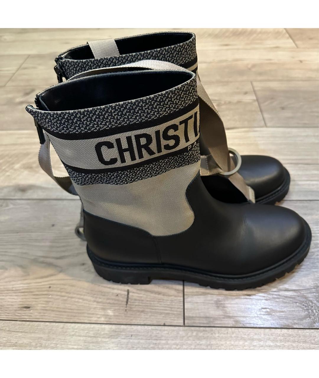 CHRISTIAN DIOR PRE-OWNED Черные кожаные ботинки, фото 8