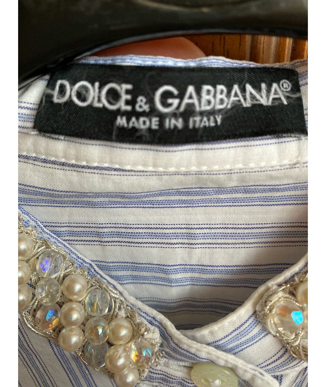 DOLCE&GABBANA Белая хлопковая рубашка, фото 5