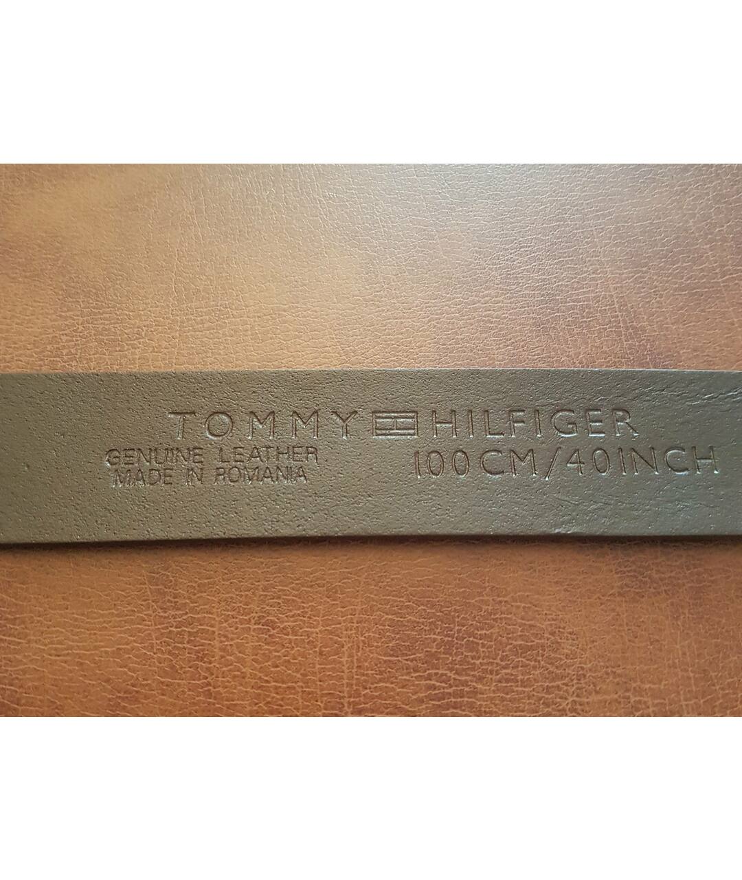 TOMMY HILFIGER Горчичный кожаный ремень, фото 5