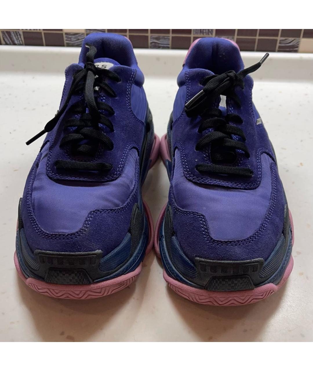 BALENCIAGA Фиолетовые замшевые кроссовки, фото 2