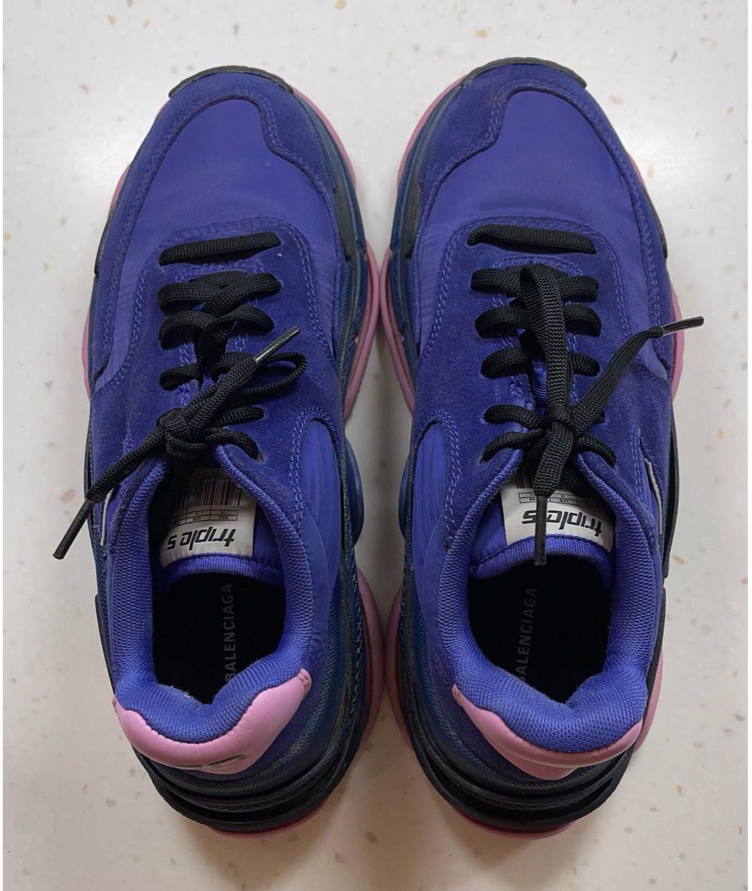 BALENCIAGA Фиолетовые замшевые кроссовки, фото 3