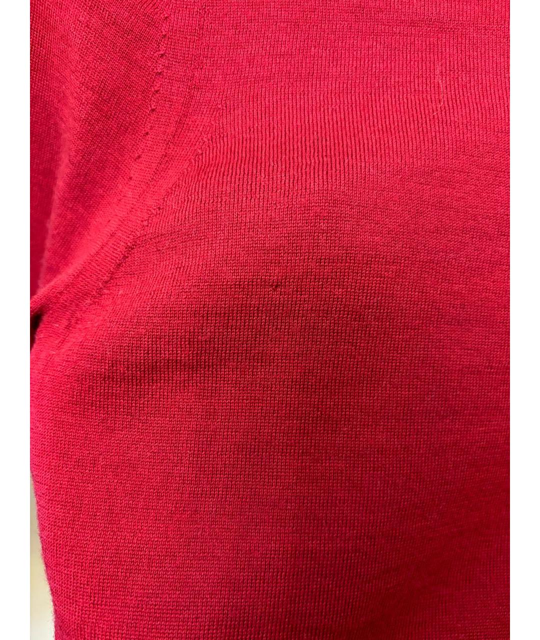 BURBERRY Бордовый шерстяной джемпер / свитер, фото 6
