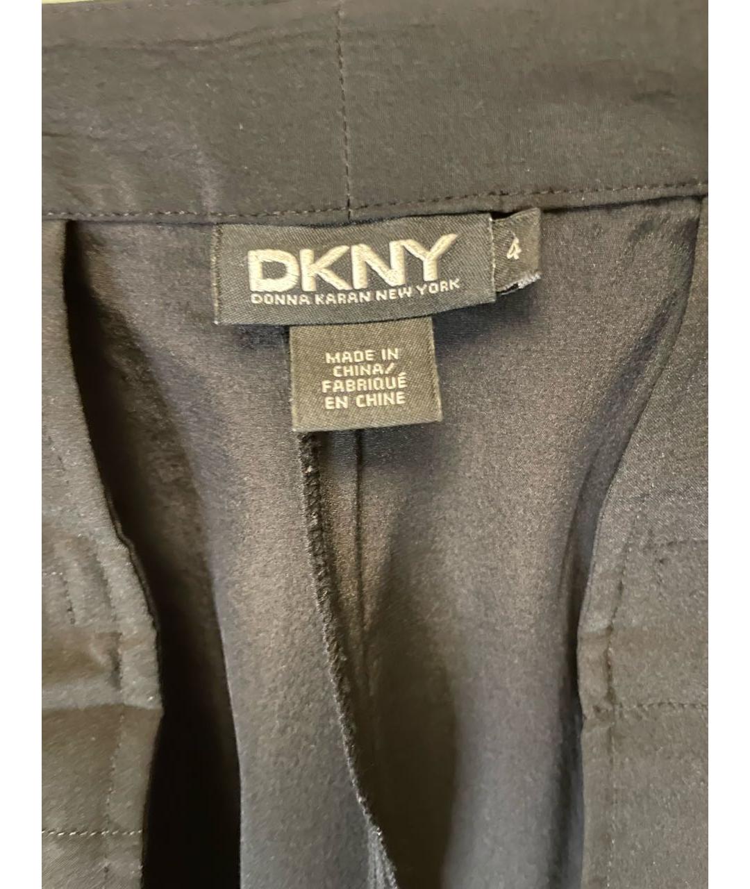 DKNY Черные шелковые прямые брюки, фото 5