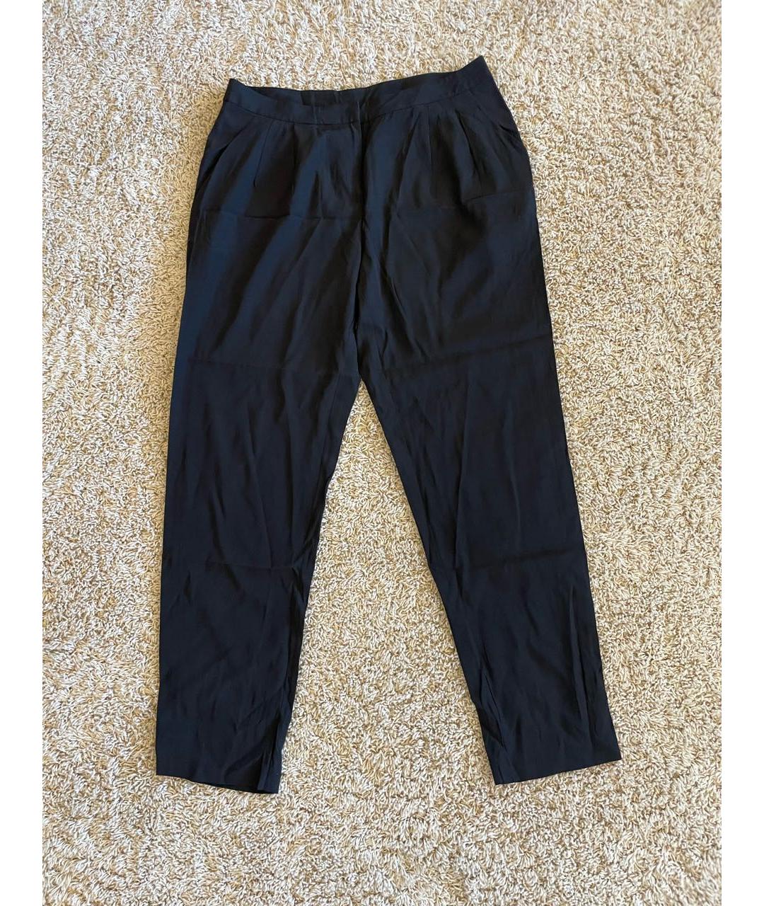 DKNY Черные шелковые прямые брюки, фото 8