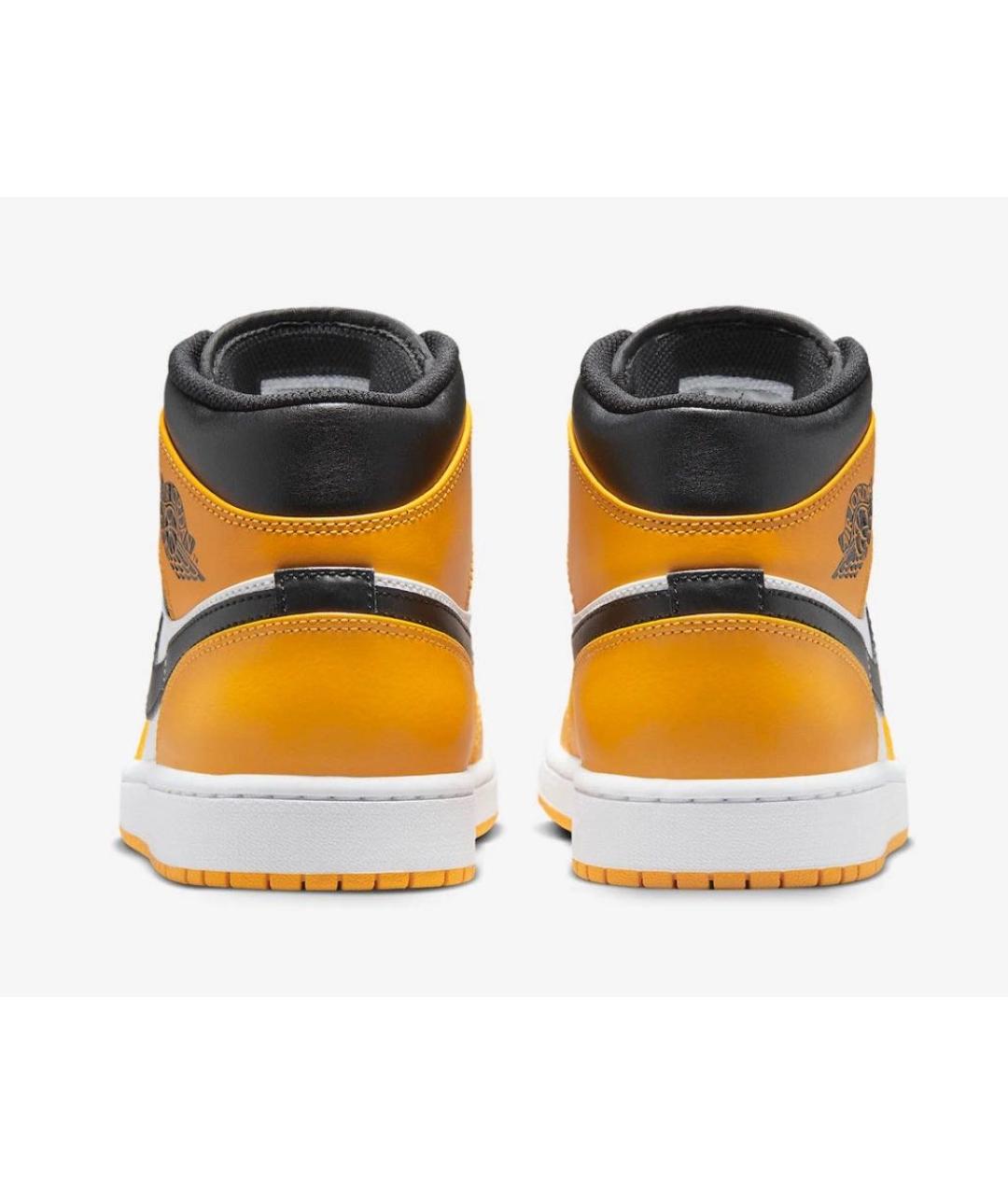 JORDAN Желтые кожаные высокие кроссовки / кеды, фото 4