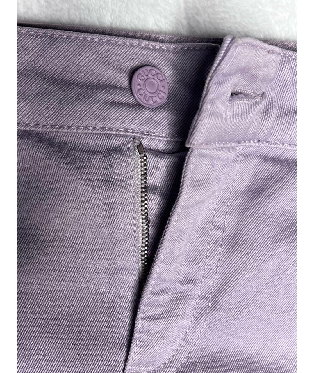 GUCCI Фиолетовая деним юбка мини, фото 4