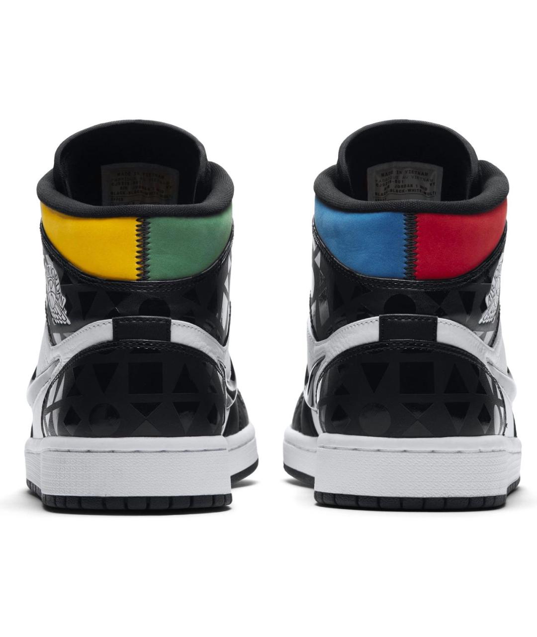 JORDAN Мульти кожаные высокие кроссовки / кеды, фото 4