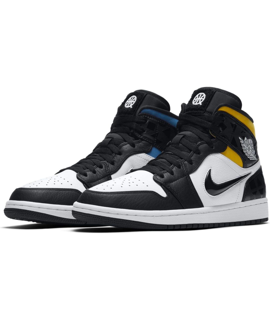 JORDAN Мульти кожаные высокие кроссовки / кеды, фото 2