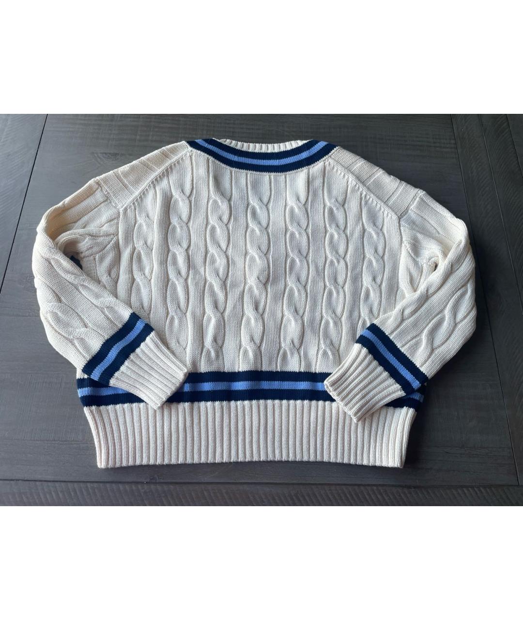 POLO RALPH LAUREN Белый хлопковый джемпер / свитер, фото 8