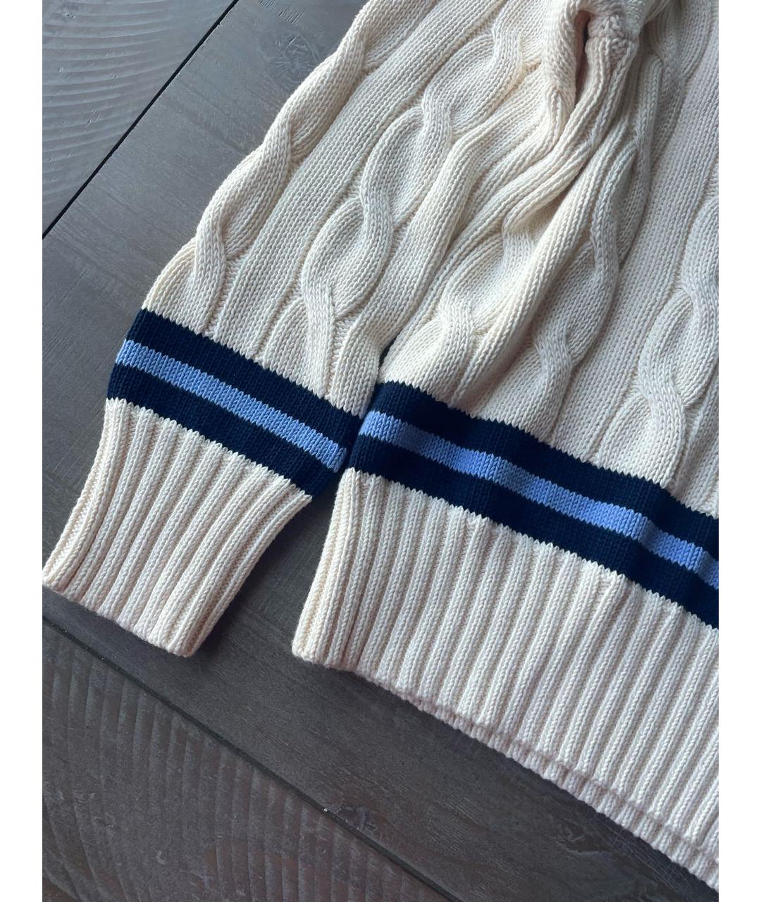 POLO RALPH LAUREN Белый хлопковый джемпер / свитер, фото 5