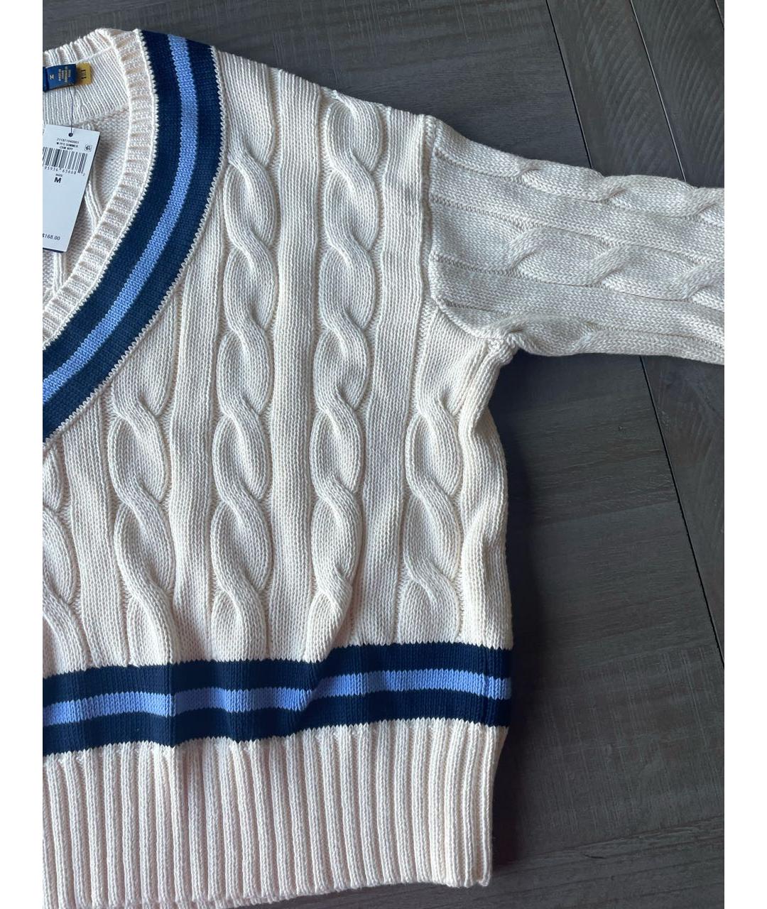 POLO RALPH LAUREN Белый хлопковый джемпер / свитер, фото 6