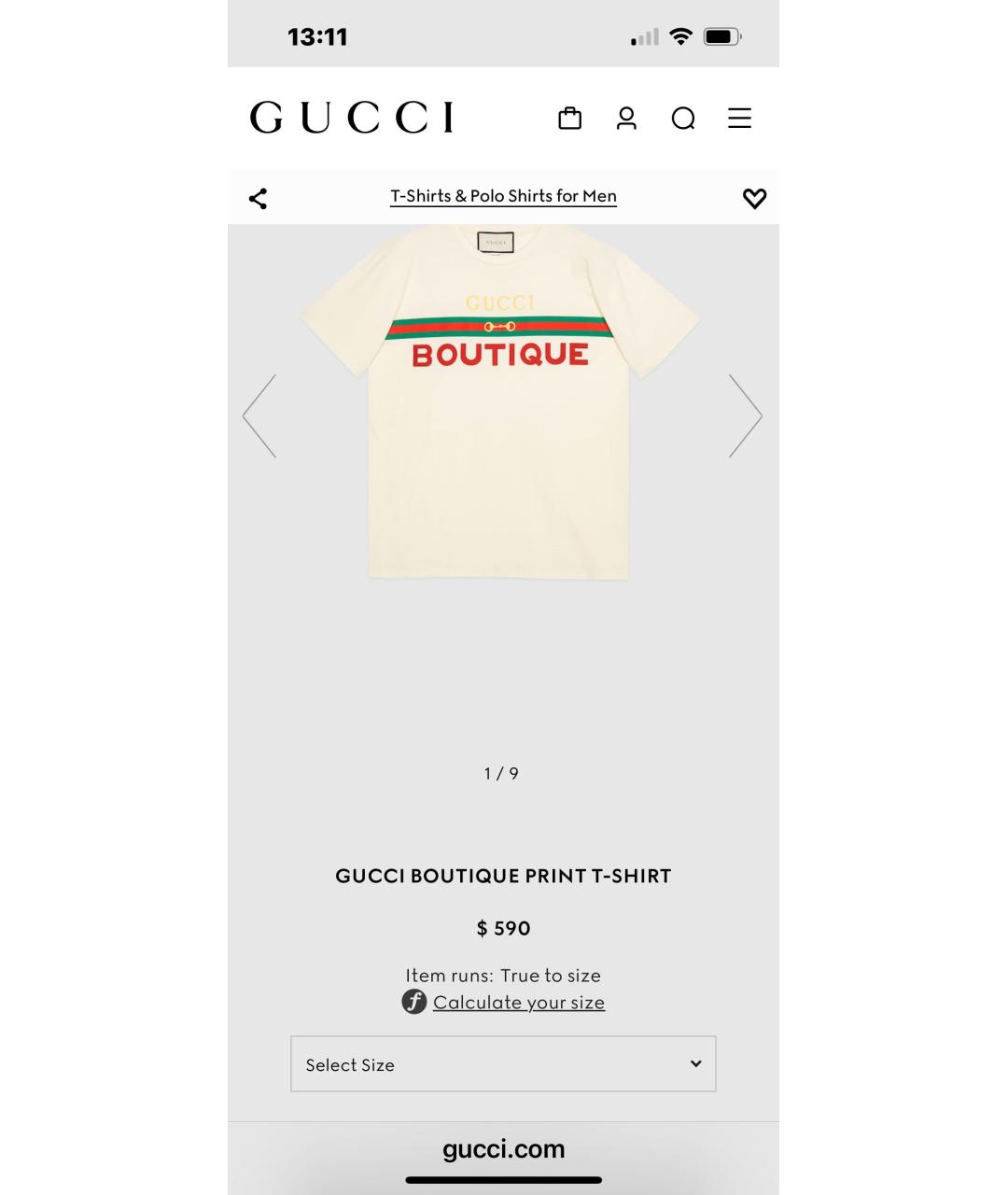 GUCCI Хлопковая футболка, фото 5