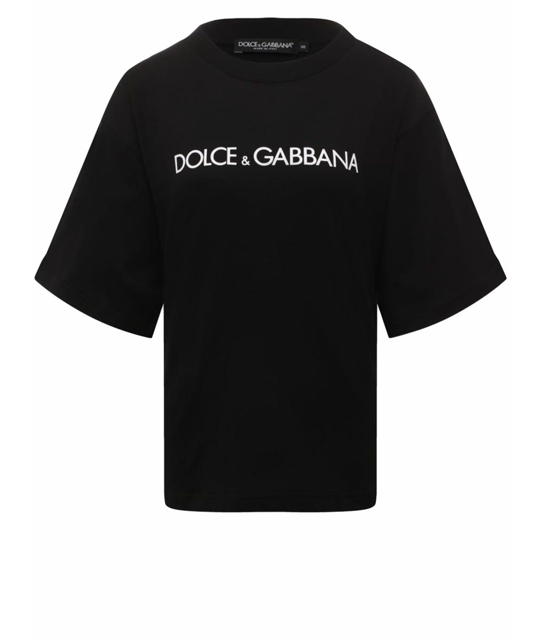 DOLCE&GABBANA Черная хлопковая футболка, фото 1