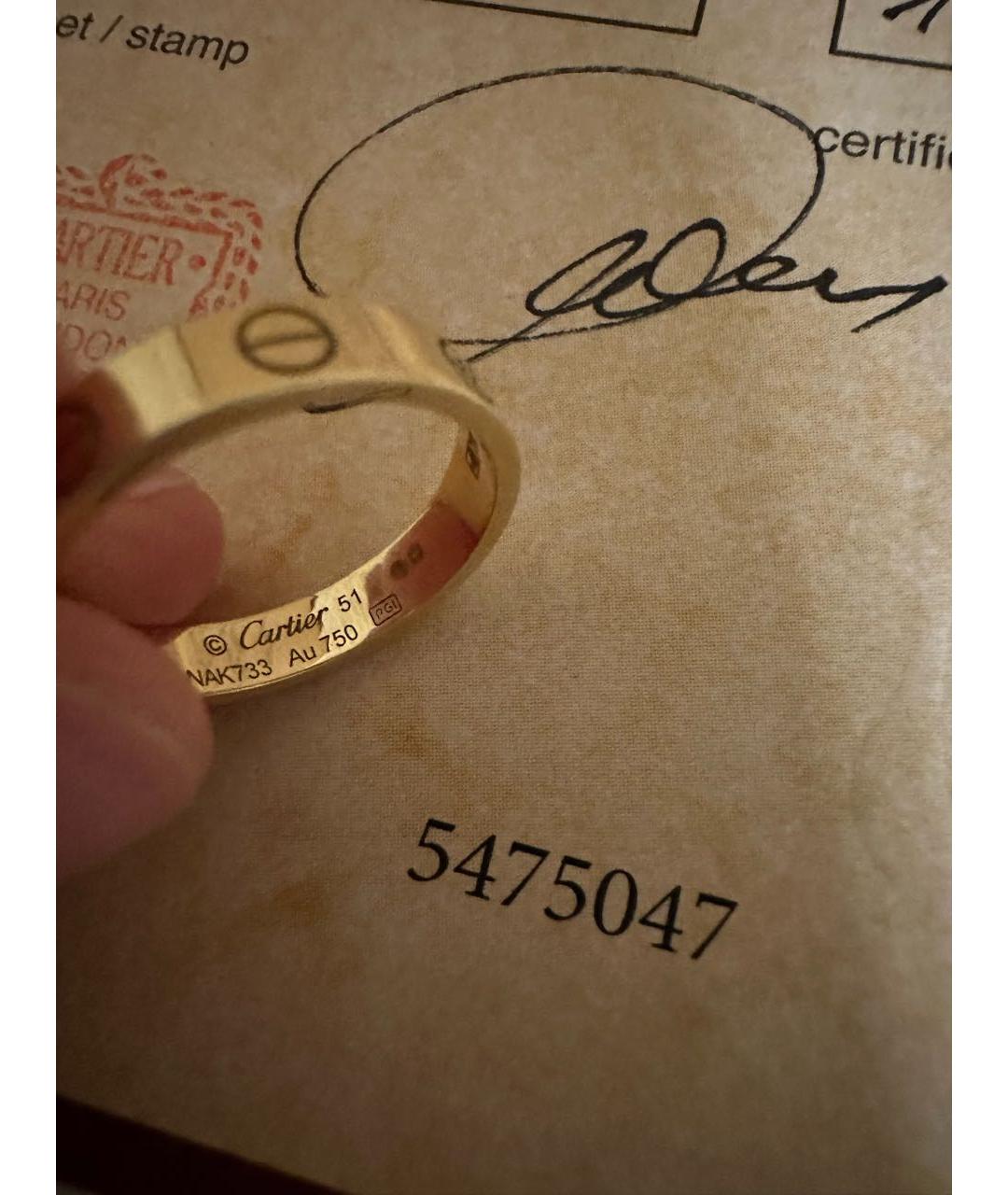 CARTIER Желтое кольцо из желтого золота, фото 3