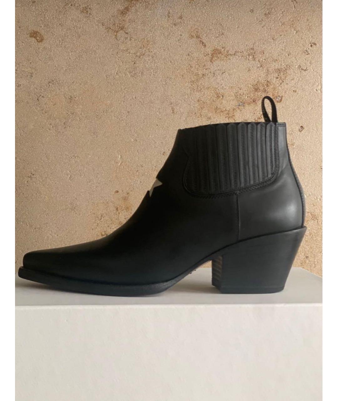 CHRISTIAN DIOR Черные кожаные ботинки, фото 4