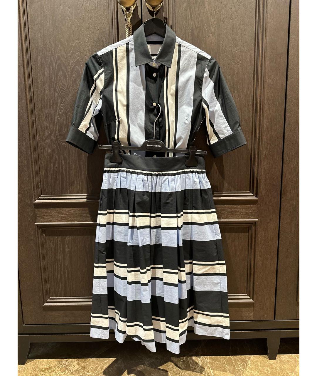 DOLCE&GABBANA Мульти хлопковый костюм с юбками, фото 3
