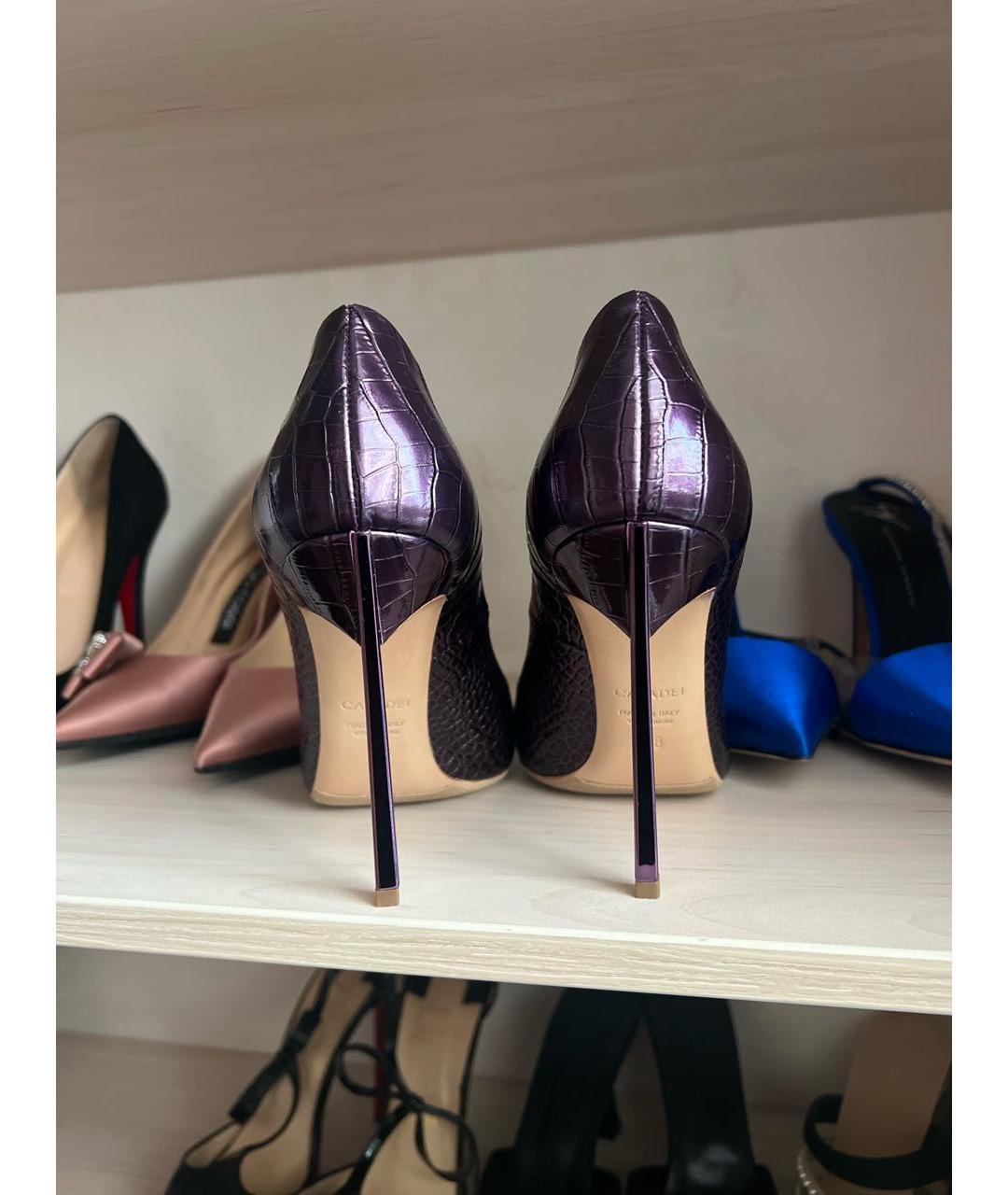 CASADEI Фиолетовые кожаные туфли, фото 4
