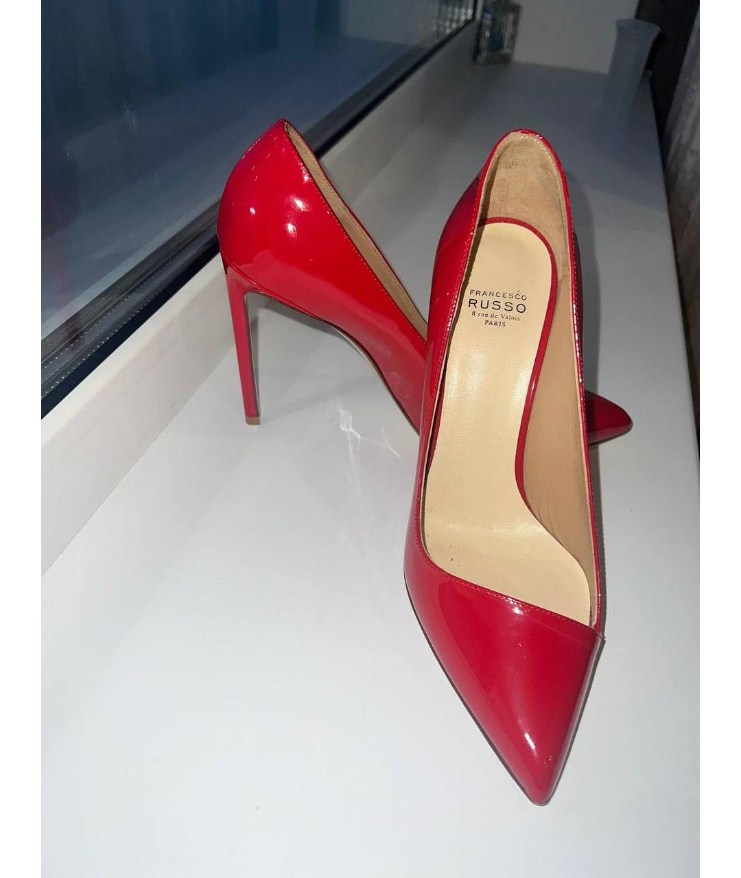FRANCESCO RUSSO Красные туфли из лакированной кожи, фото 3