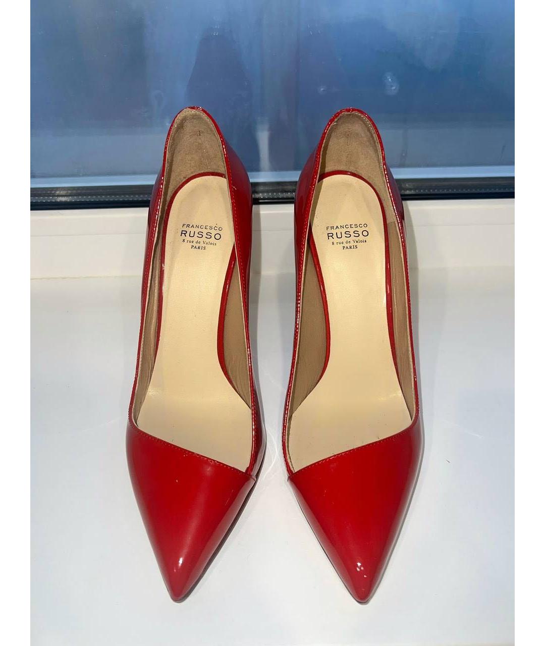 FRANCESCO RUSSO Красные туфли из лакированной кожи, фото 2