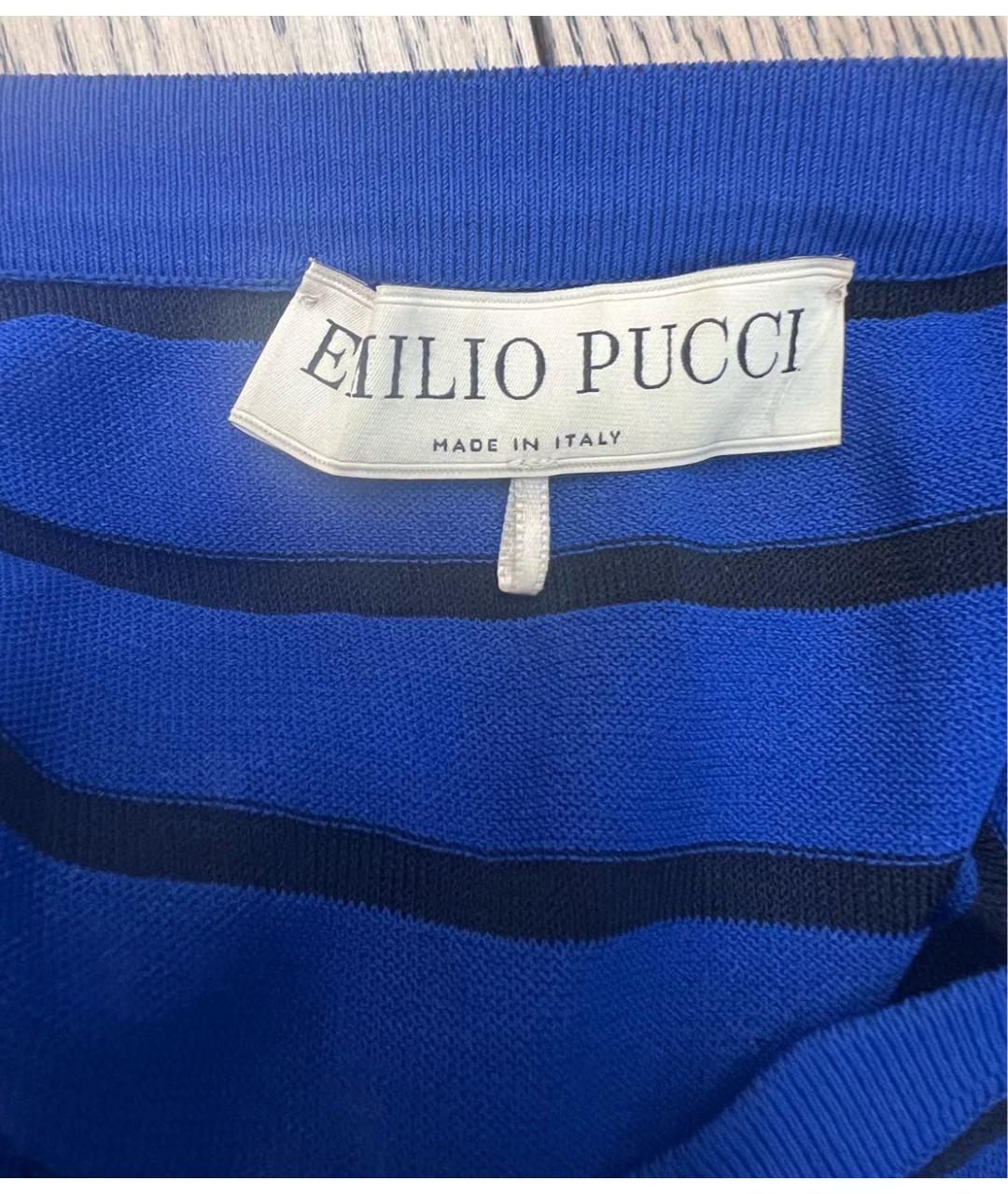EMILIO PUCCI Синий вискозный костюм с юбками, фото 8