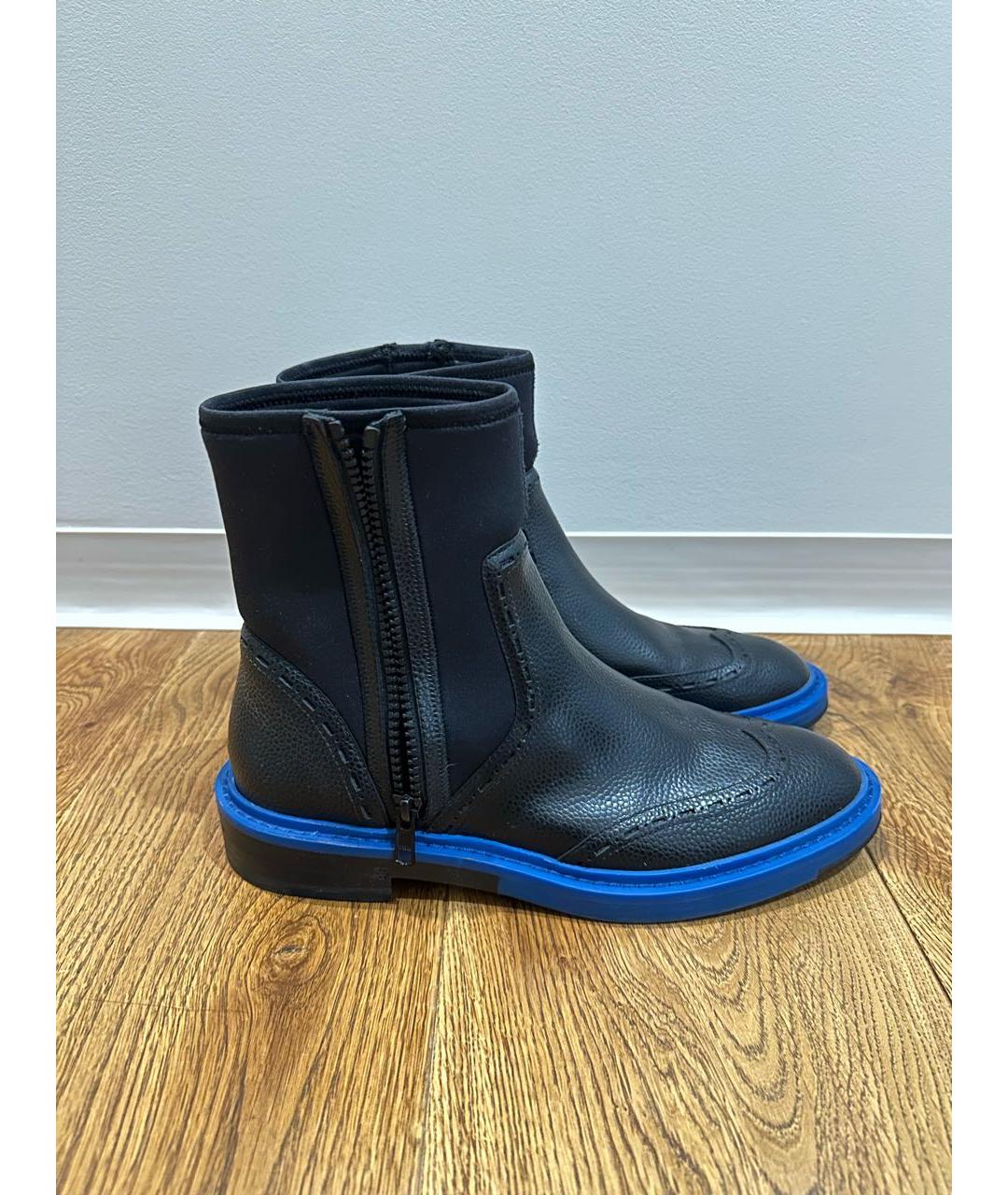 BALENCIAGA Черные кожаные ботинки, фото 5