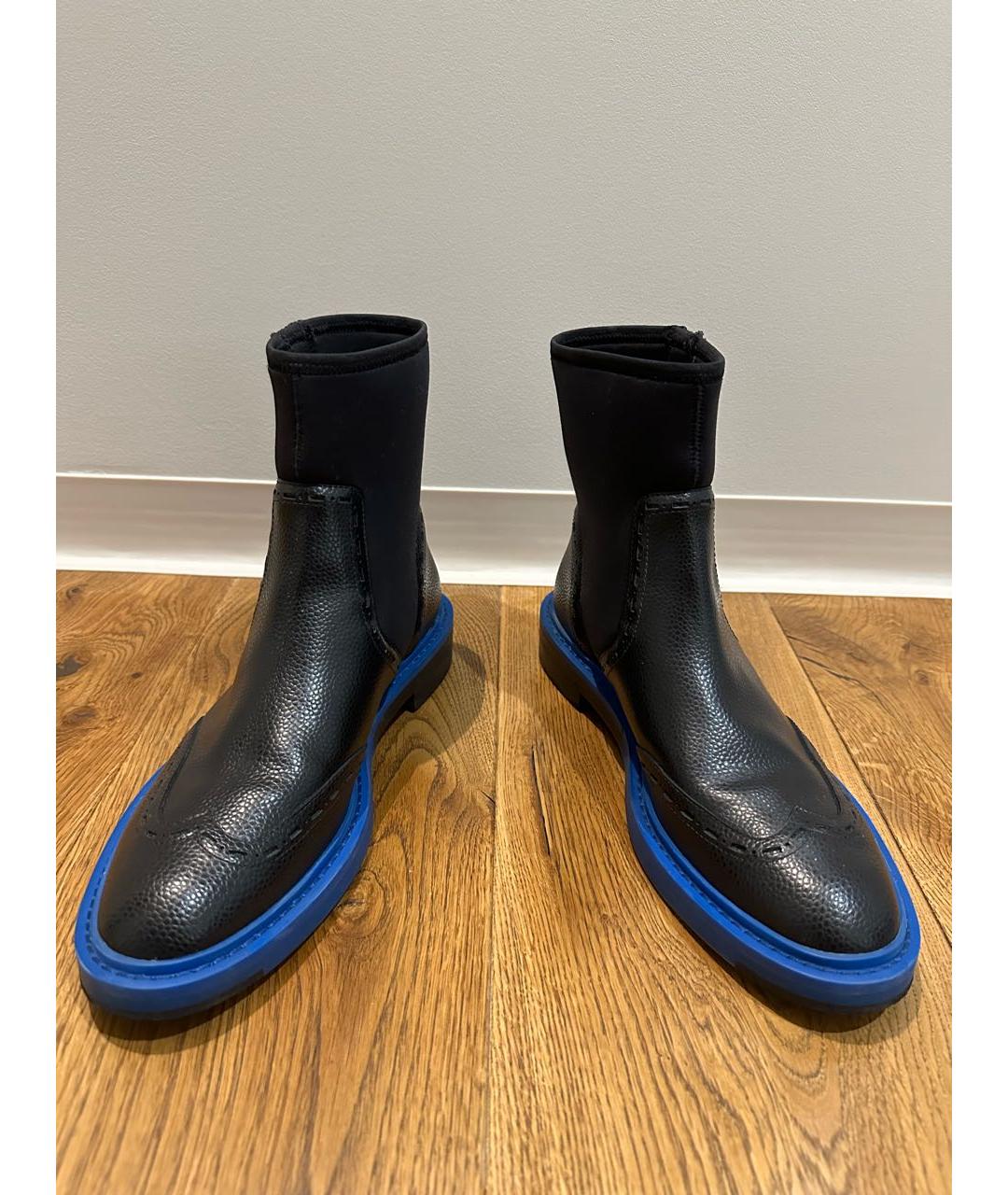 BALENCIAGA Черные кожаные ботинки, фото 2