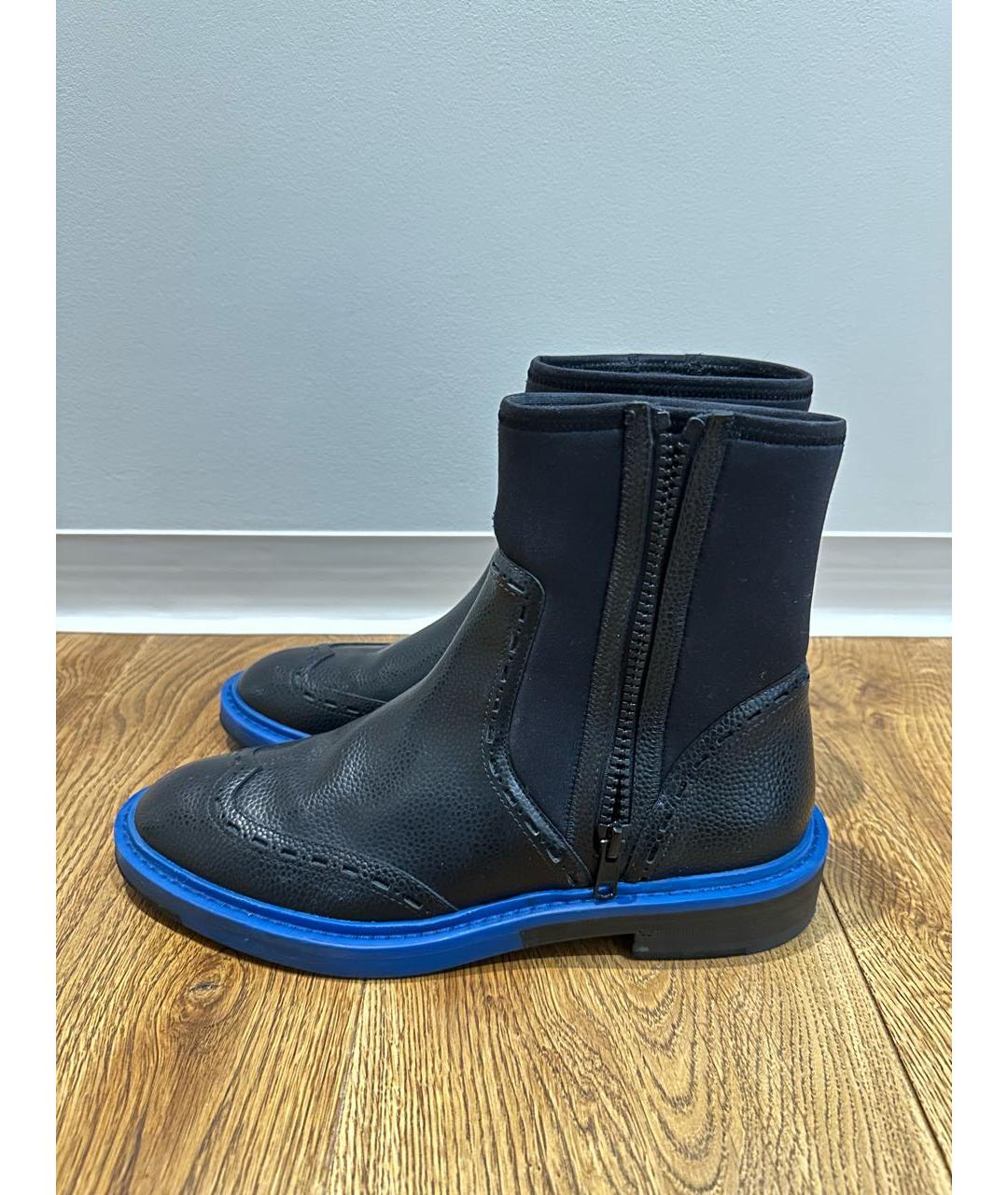 BALENCIAGA Черные кожаные ботинки, фото 4