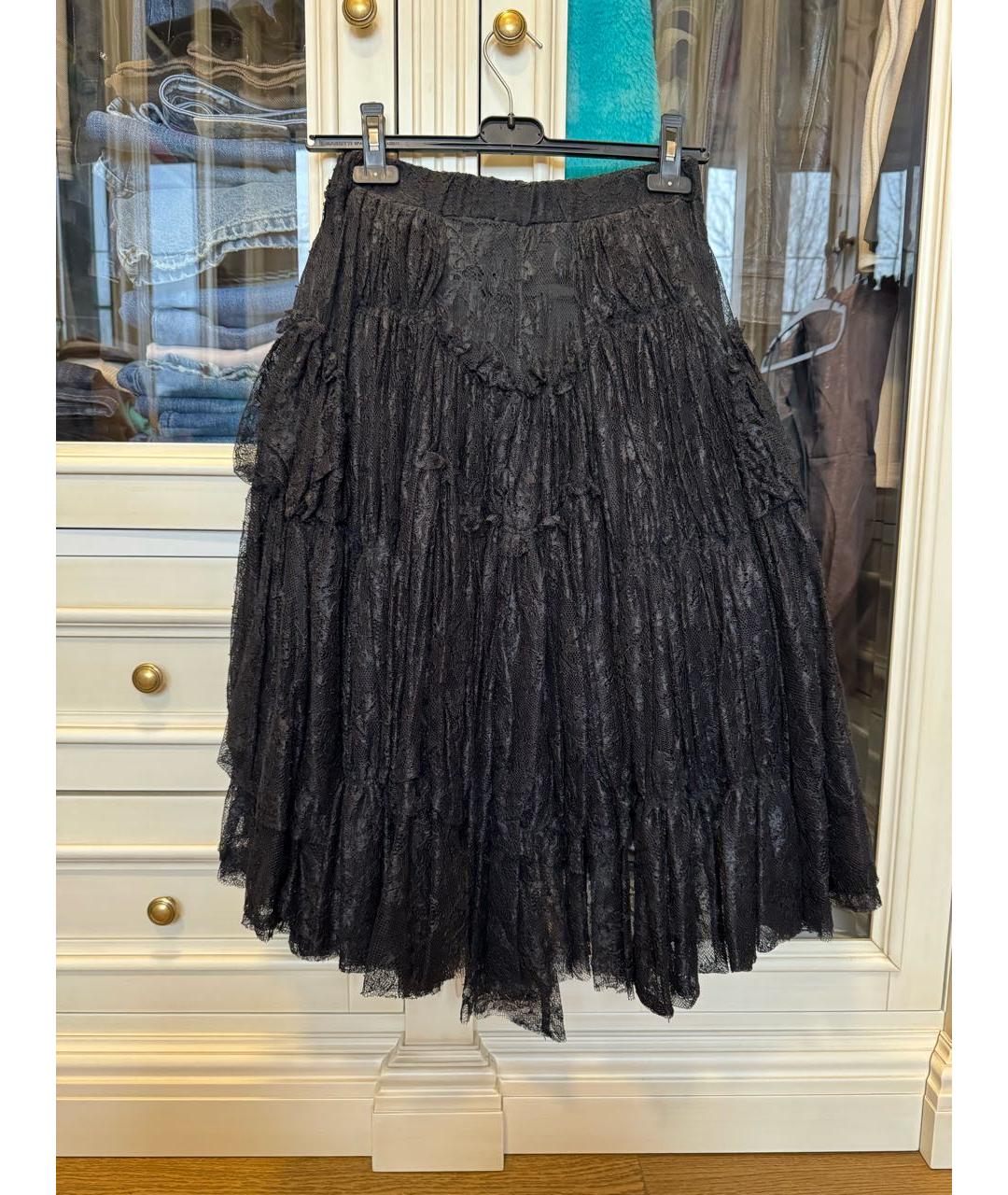 ERMANNO SCERVINO Черный кружевной костюм с юбками, фото 4