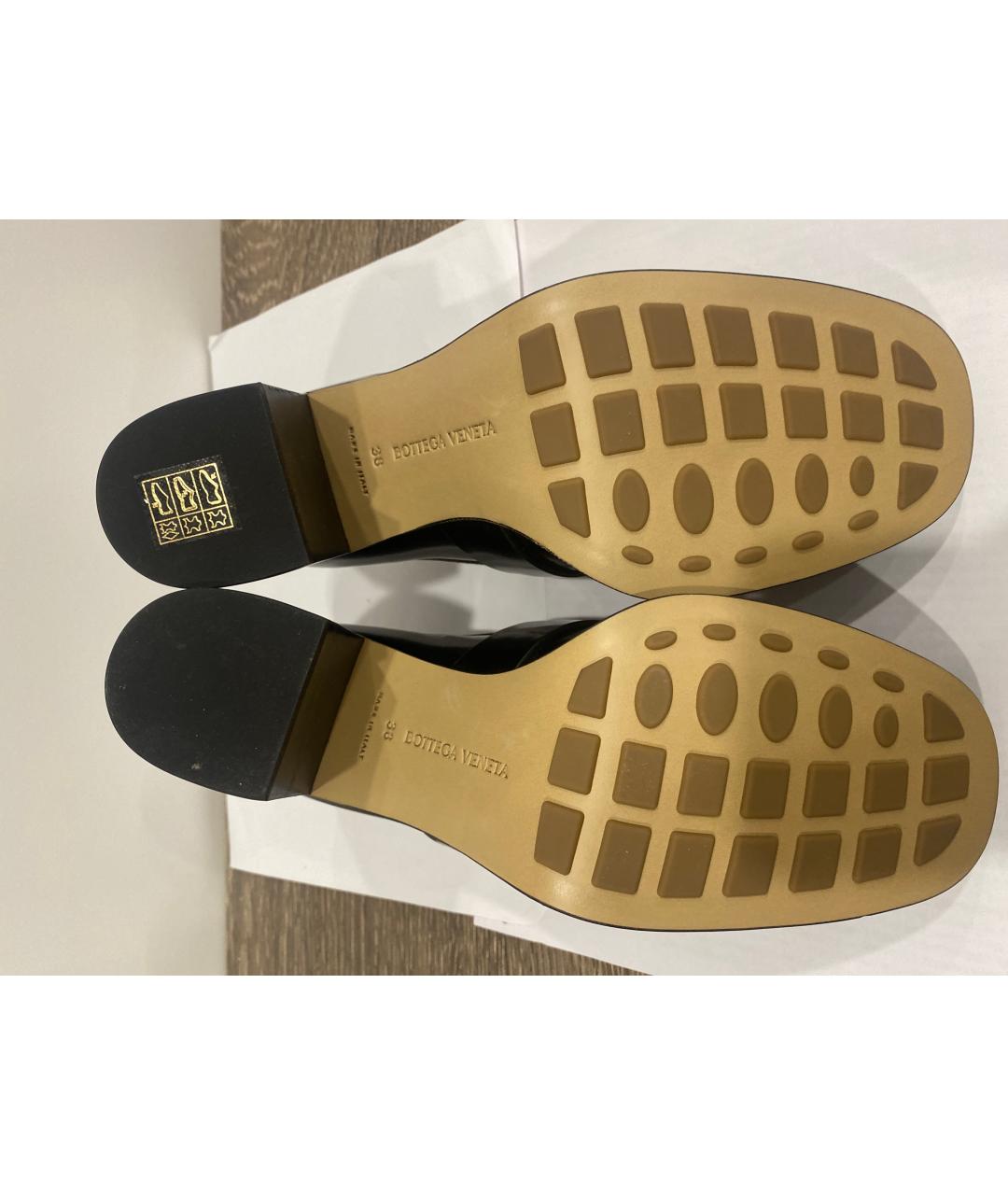 BOTTEGA VENETA Черные кожаные туфли, фото 5