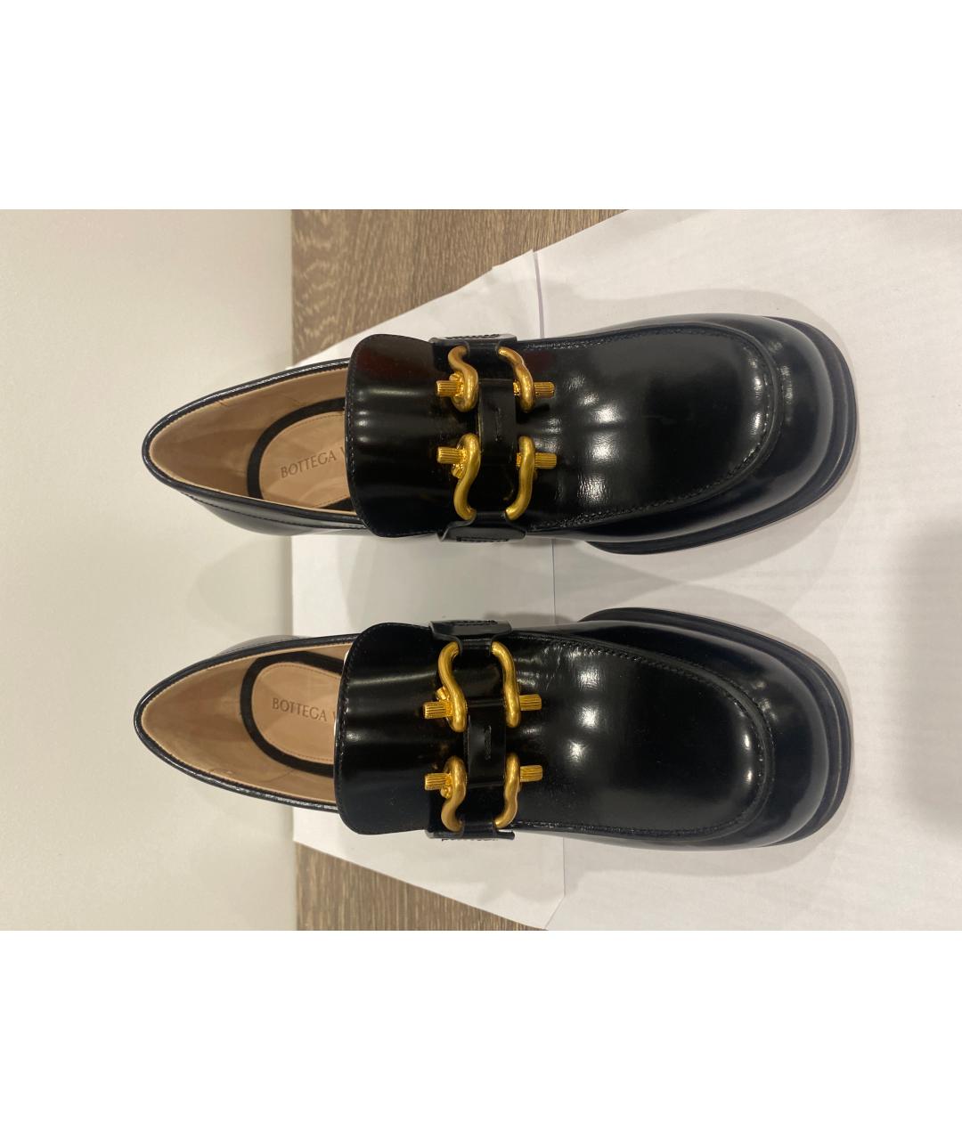 BOTTEGA VENETA Черные кожаные туфли, фото 2
