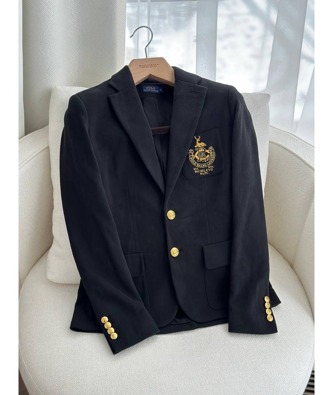 POLO RALPH LAUREN Темно-синий хлопковый жакет/пиджак, фото 2