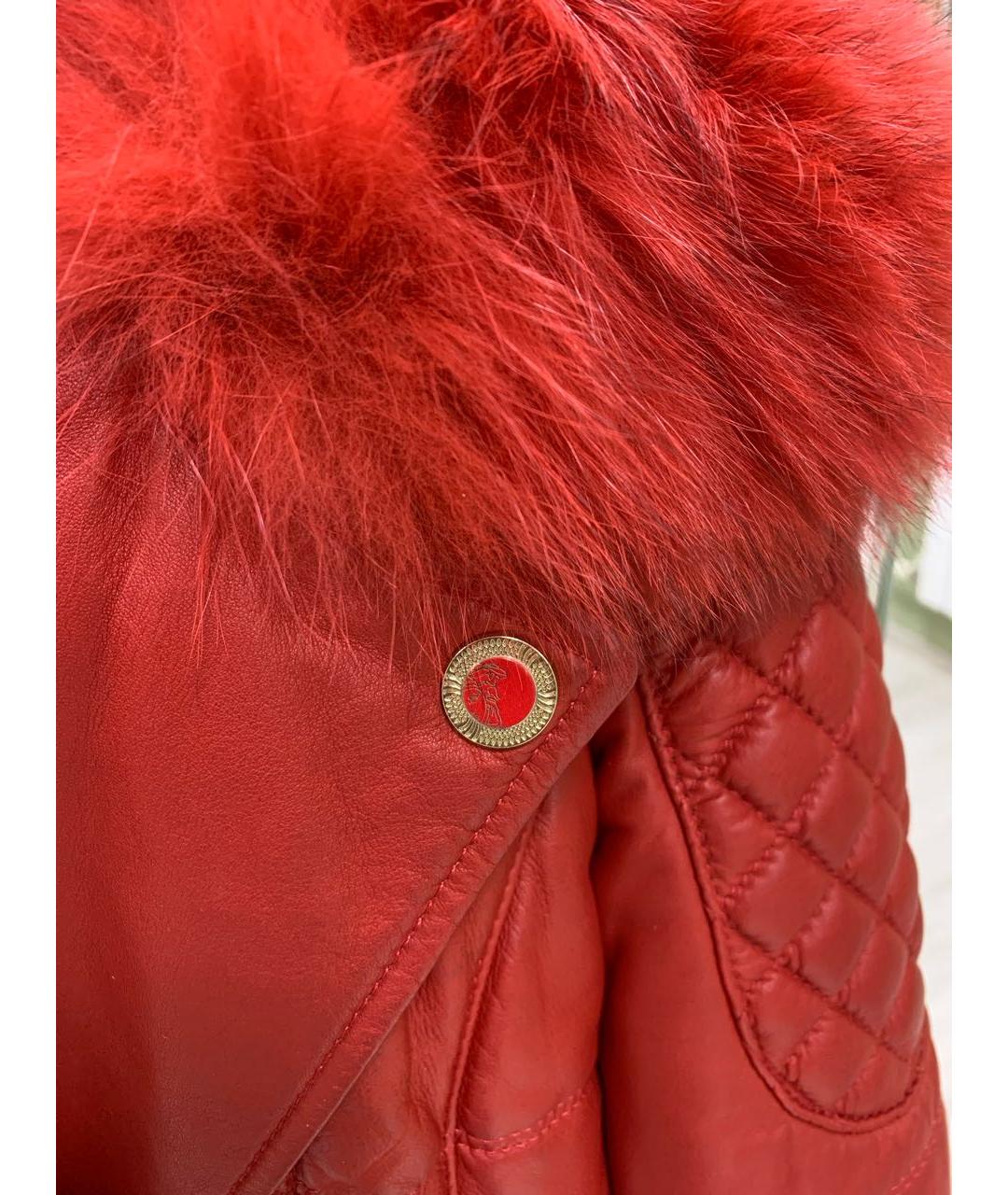 VERSACE COLLECTION Красное кожаное пальто, фото 6