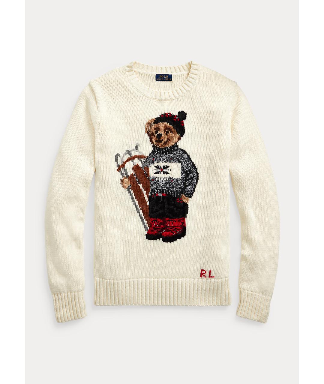 POLO RALPH LAUREN Белый хлопковый джемпер / свитер, фото 10