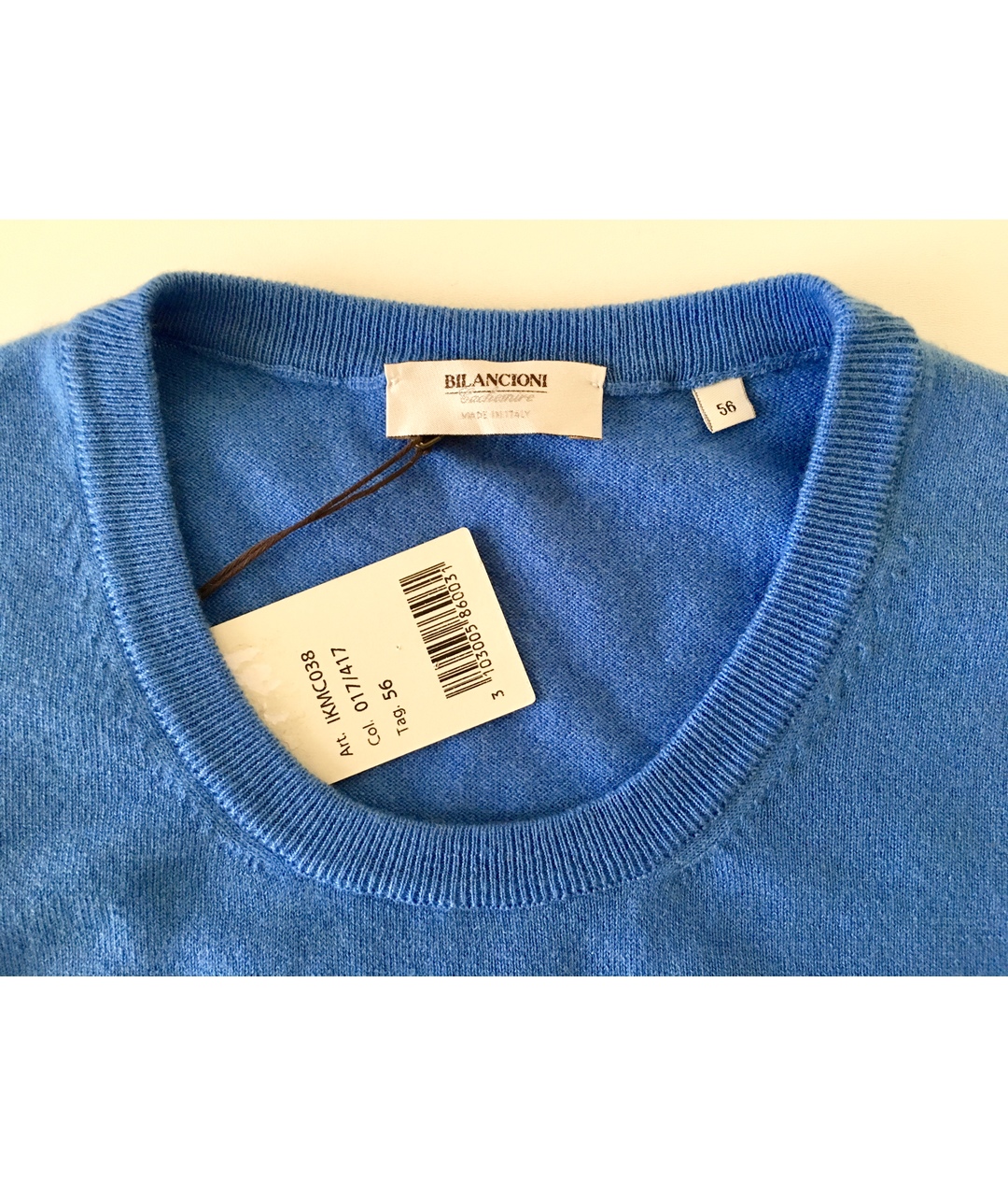 BILANCIONI Синий кашемировый джемпер / свитер, фото 4
