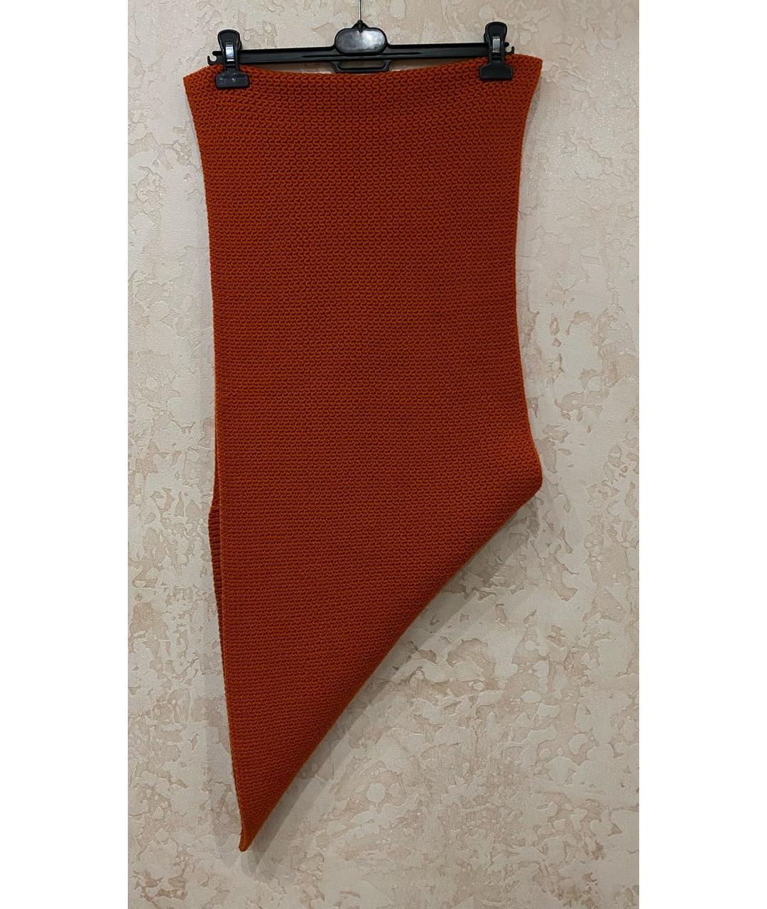 WOLFORD Оранжевый шерстяной шарф, фото 6