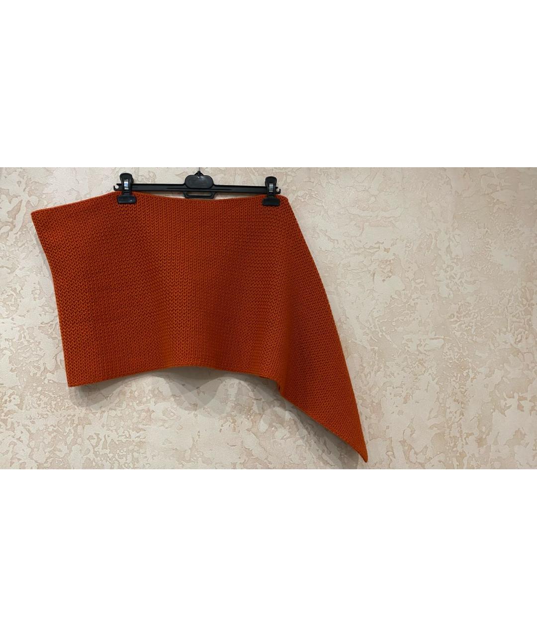 WOLFORD Оранжевый шерстяной шарф, фото 5