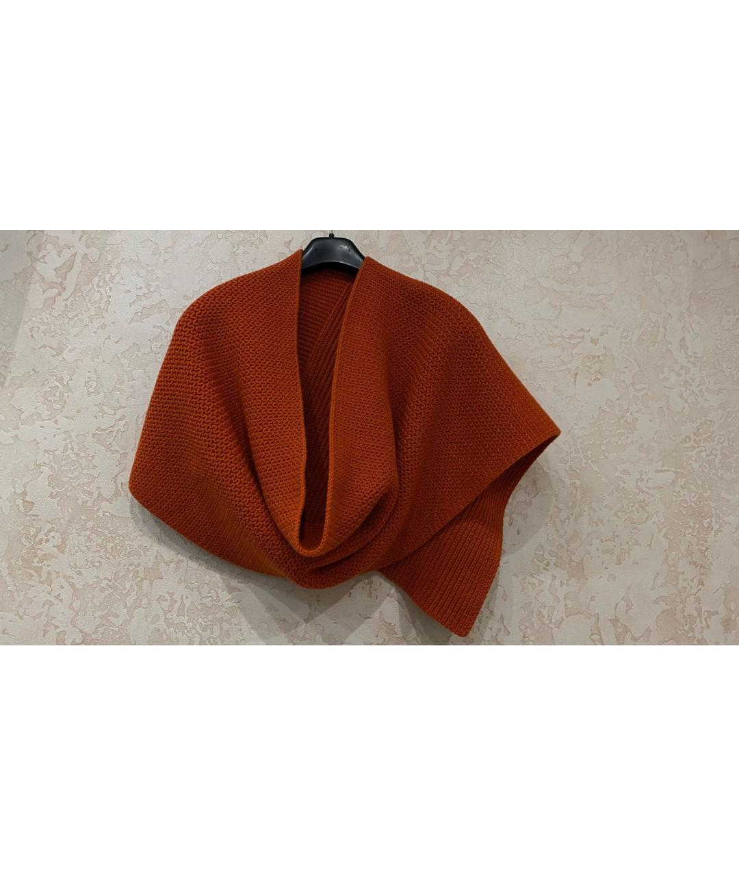 WOLFORD Оранжевый шерстяной шарф, фото 8