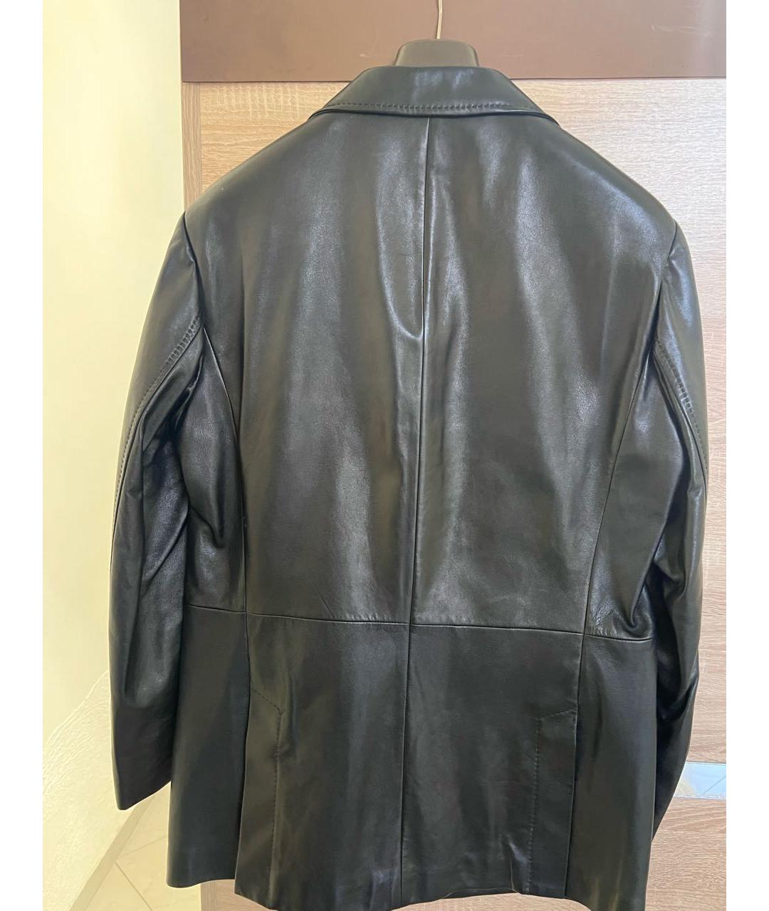 MASSIMO SFORZA Черный кожаный пиджак, фото 2