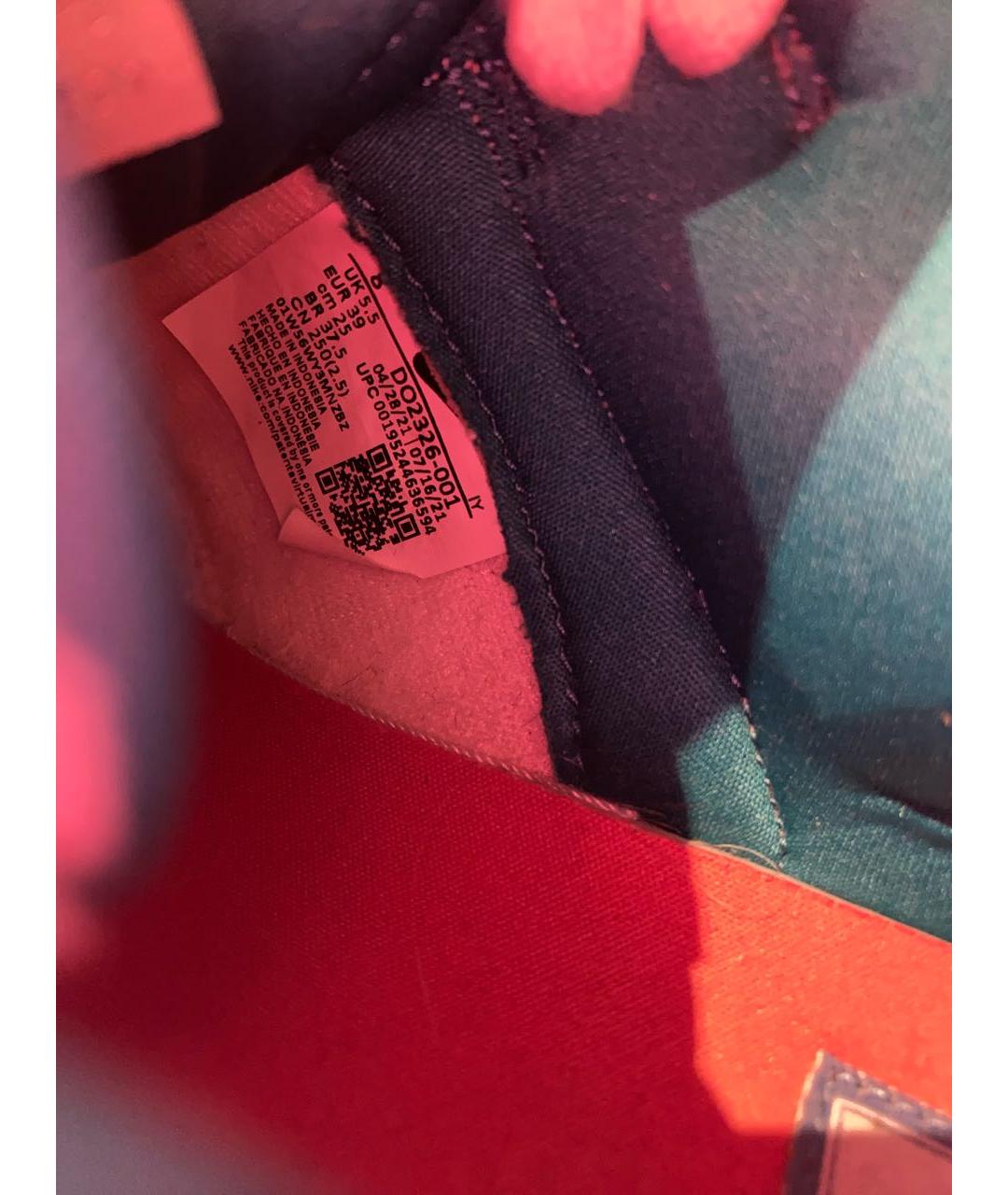 NIKE Серебряные бархатные кроссовки, фото 5