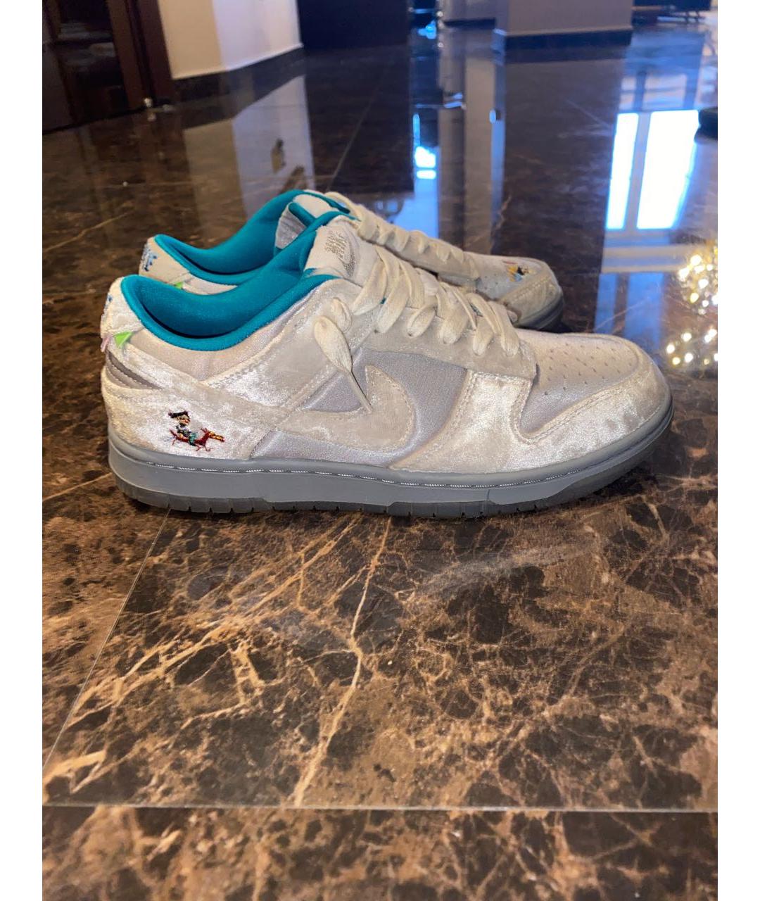 NIKE Серебряные бархатные кроссовки, фото 6