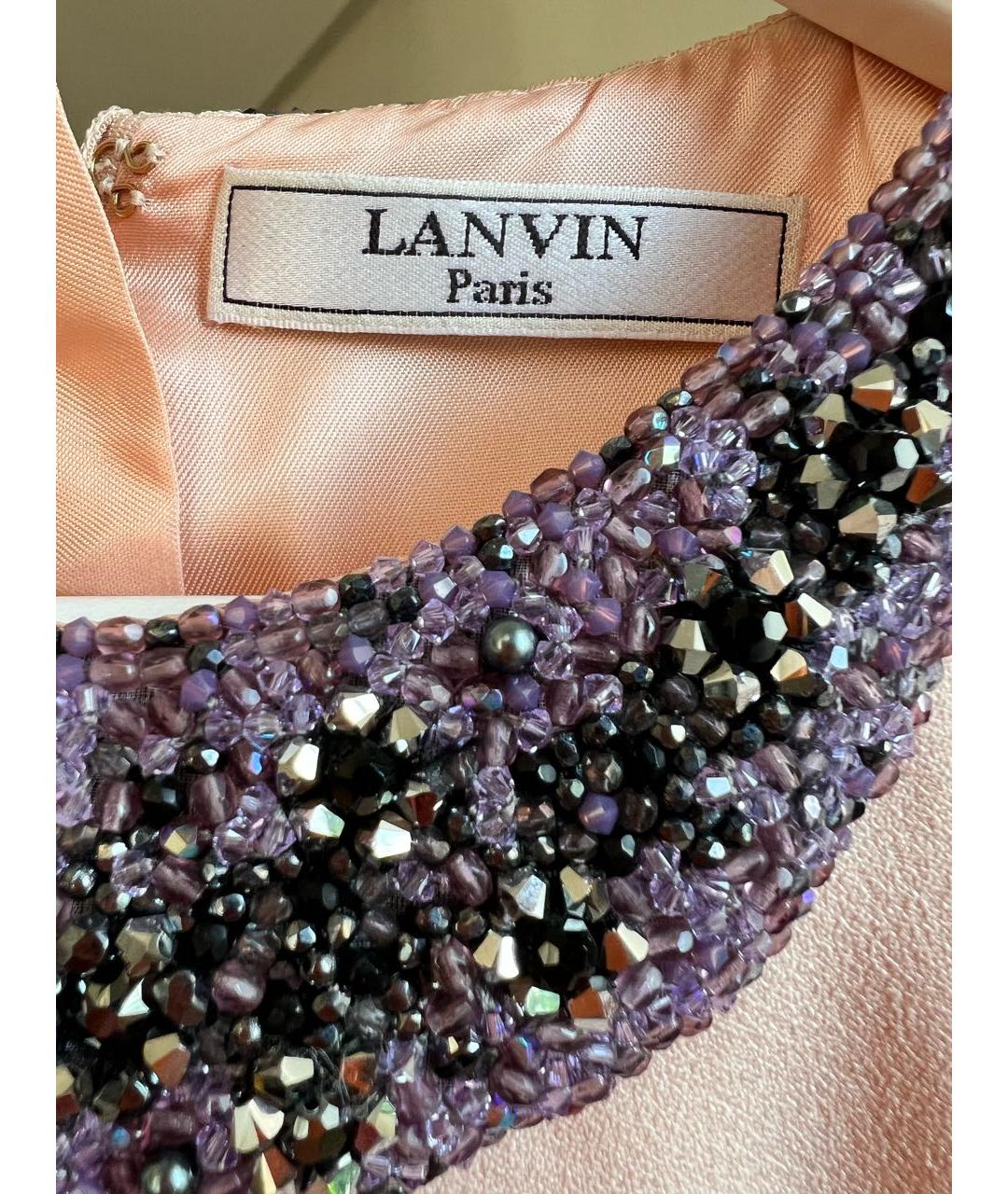 LANVIN Розовое шерстяное коктейльное платье, фото 5