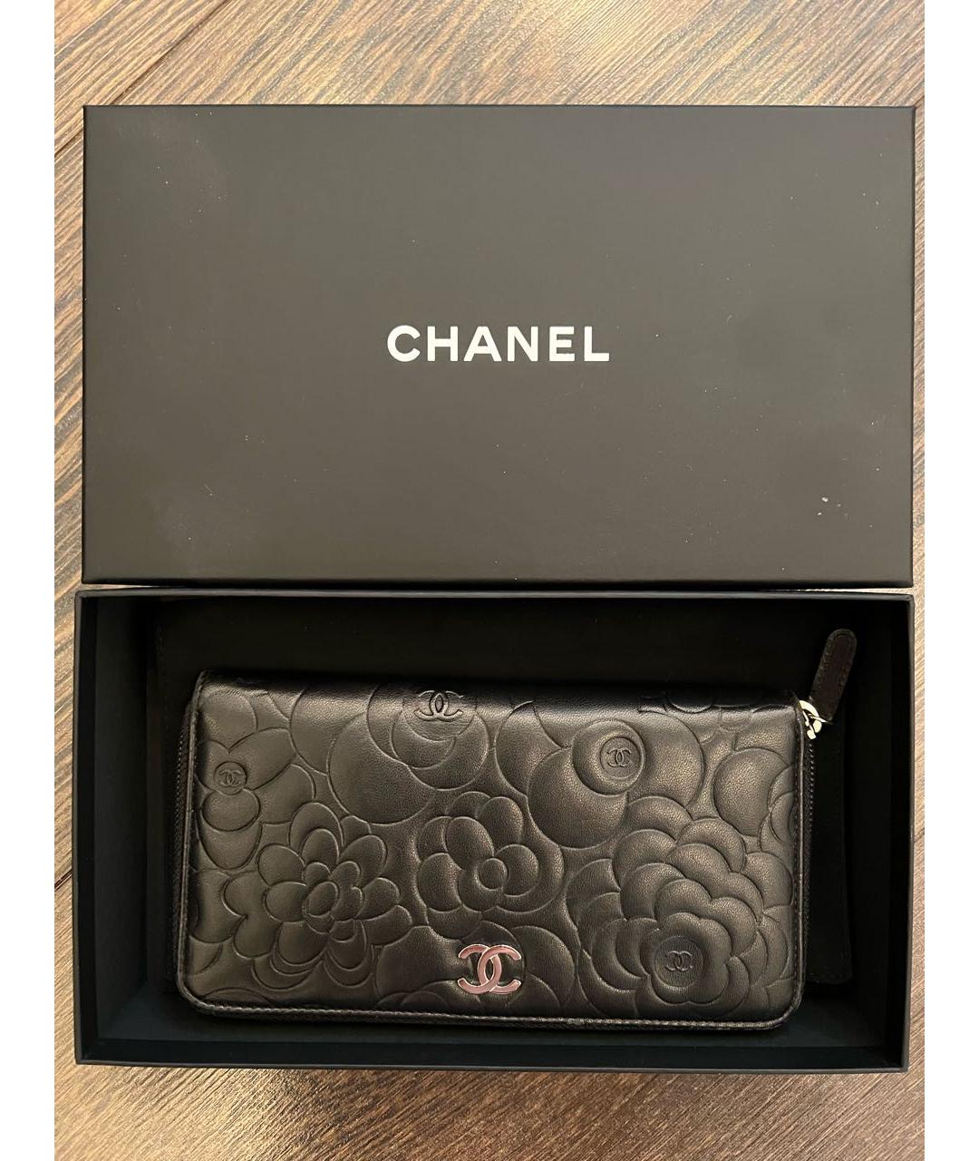 CHANEL Черный кожаный кардхолдер, фото 8