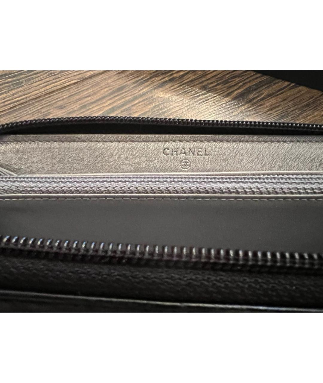 CHANEL Черный кожаный кардхолдер, фото 5