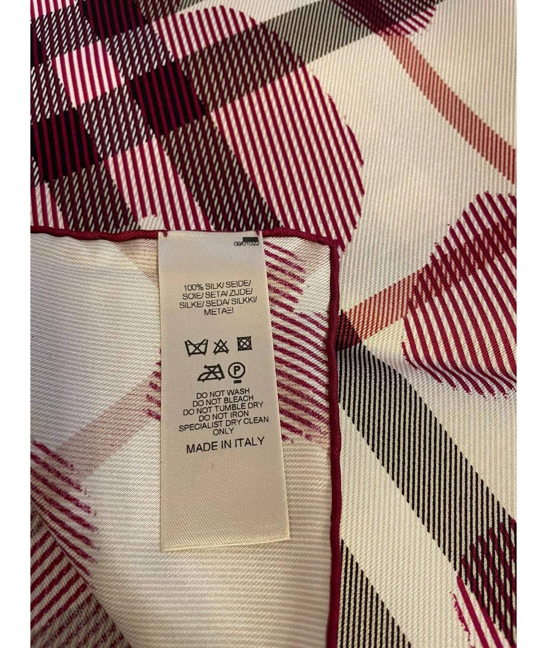 BURBERRY Бежевый шелковый платок, фото 2