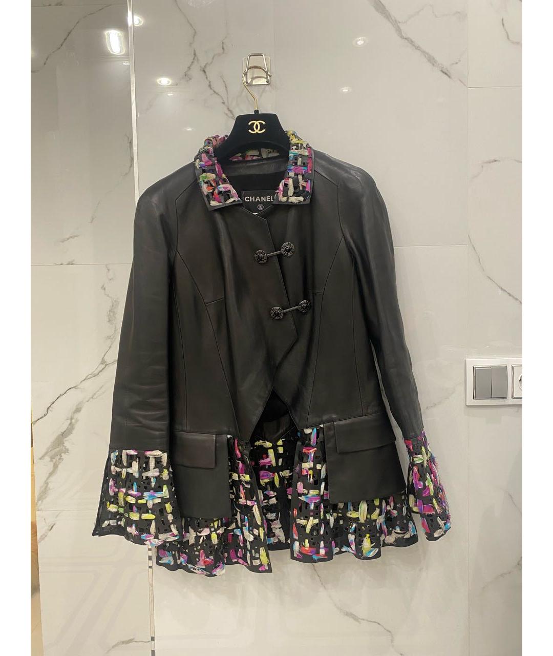 CHANEL Черная кожаная куртка, фото 7